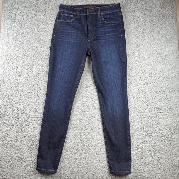 Joe's Jeans High Rise Skinny Ankle Womens Size 27 Dark Wash Stretch - Picture 1 of 10